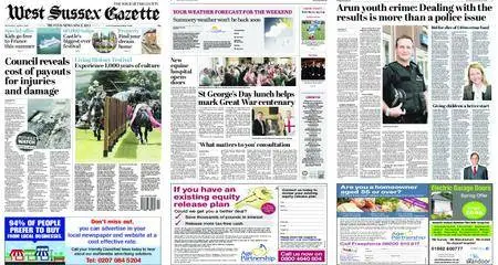 West Sussex Gazette – April 25, 2018