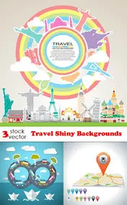 Vectors - Travel Shiny Backgrounds