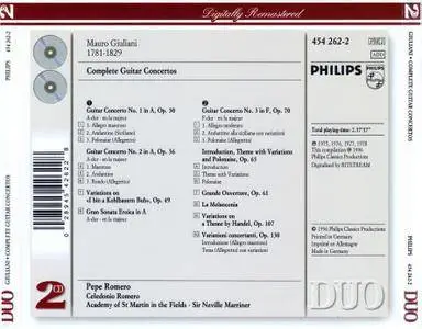 Pepe & Celedonio Romero; ASMF, Sir Neville Marriner - Mauro Giuliani: Complete Guitar Concertos (1996) 2CDs