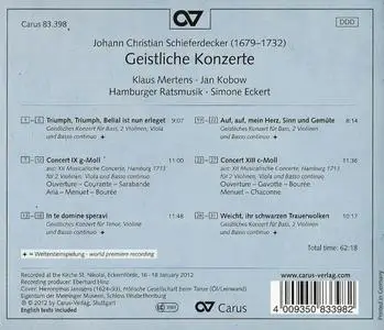 Simone Eckert - Johann Christian Schieferdecker: Geistliche Konzerte (2012) (Repost)
