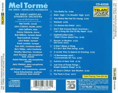 Mel Torme - The Great American Songbook (Live At Michael's Pub) (1993)