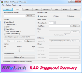 KRyLack RAR Password Recovery 3.51.62 Multilingual