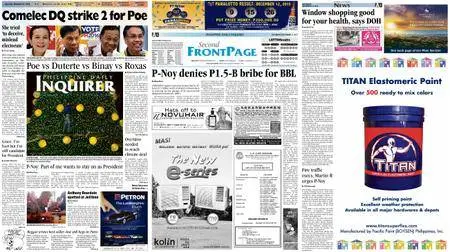 Philippine Daily Inquirer – December 12, 2015