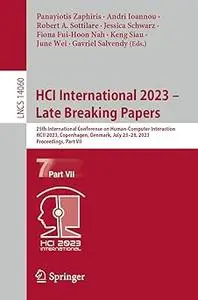 HCI International 2023 – Late Breaking Papers: 25th International Conference on Human-Computer Interaction, HCII 2023, C