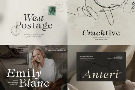 West Postage - Rough Sketch Serif Font