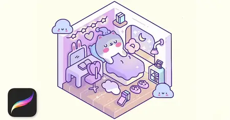 Advanced Kawaii Illustration: Isometric Rooms