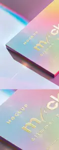 Holographic Business Card with Gilded Text - PSD Mockup Template