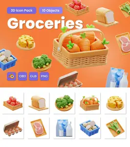 EE - 3D Groceries Illustration LCTSFED