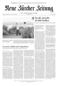 Neue Zurcher Zeitung International - 17 Oktober 2025