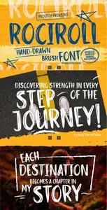 EE - Rociroll  Handdrawn Brush Font 58UK8AL