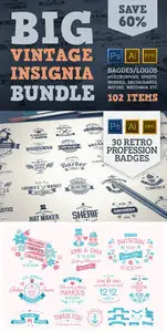 CreativeMarket - BIG Vintage Insignia Bundle