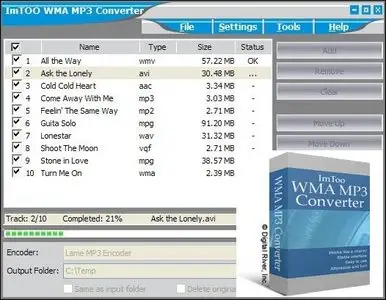 ImTOO WMA MP3 Converter 2.1.76.0402
