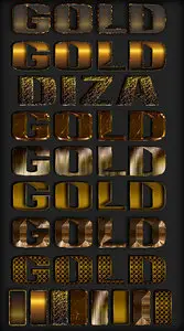Gold styles for photoshop