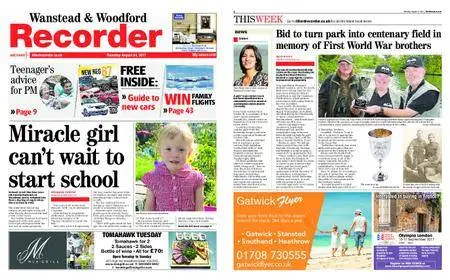 Wanstead & Woodford Recorder – August 24, 2017
