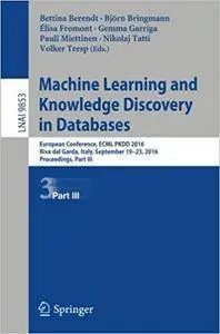 Machine Learning and Knowledge Discovery in Databases, Part III