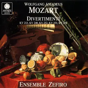Mozart - Divertimenti pour 2 hautbois, 2 cors et 2 bassons KV 213, KV 240, KV 252, KV 253, KV 270 (Ensemble Zefiro) (1995)