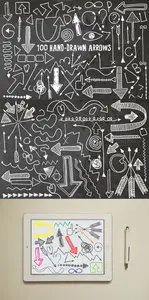 Creativemarket - 100 Hand drawn arrows