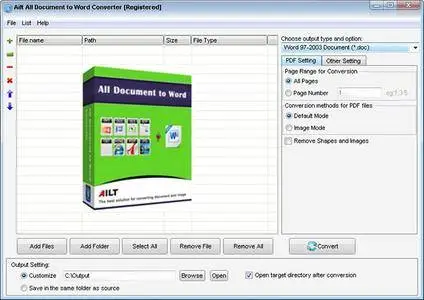 Ailt All Document to Word Converter 6.8