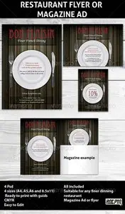 GraphicRiver Restaurant Magazine Ads or Flyer Template