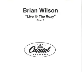 Brian Wilson - Live At The Roxy (2001) {2CD PROMO, Capitol Records}