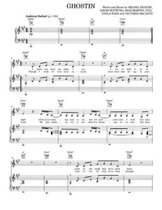 Ghostin - Ariana Grande (Piano-Vocal-Guitar)