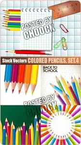 Colored pencils. Set.4 - Stock Vector