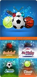 Sports advertising poster vector