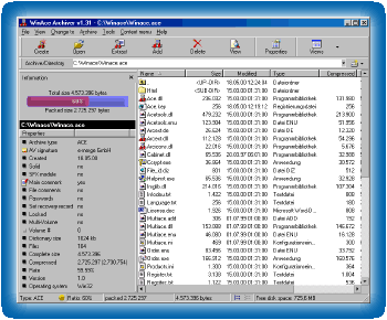 Portable WinAce Archiver ver. 2.65