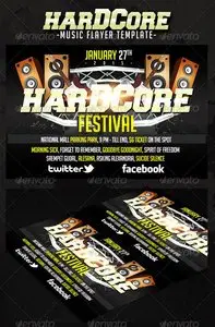 GraphicRiver Hardcore Music Flyer