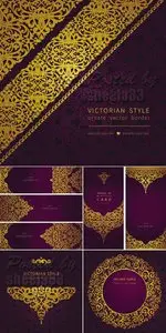 Victorian Style Floral Backgrounds Vector