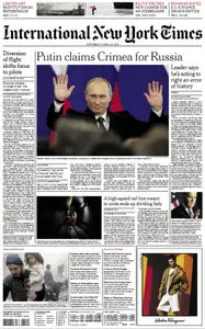 International New York Times March 19 2014