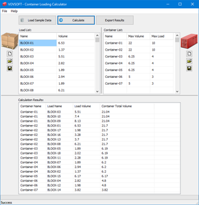 VovSoft Container Loading Calculator 1.2.0.0