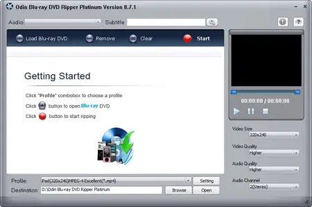 Odin Blu-ray DVD Ripper Platinum 8.7.1