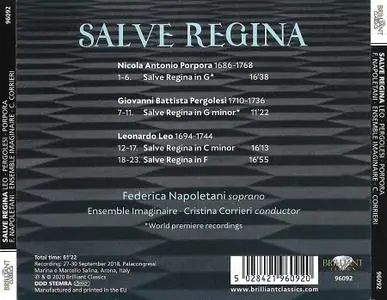 Federica Napoletani, Cristina Corrieri, Ensemble Imaginaire - Leo, Pergolesi, Porpora: Salve Regina (2020)