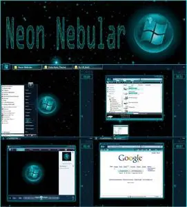 NEON NEBULAR 32bit Theme For Vista