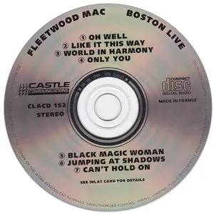 Fleetwood Mac - Boston Live (1984) [1989, Castle CLACD 152]