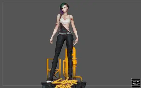 Judy Alvarez Statue Cyberpunk 2077 Game Character Girl
