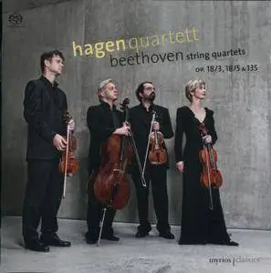 Beethoven - String Quartets op. 18/3, 18/5 & 135 - Hagen Quartett (2013) {Myrios Classics MYR009}