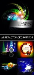 Abstract Glowing Backgrounds Vector