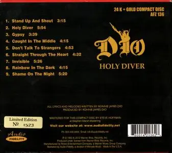 Dio - Holy Diver (1983) {2012, Limited Edition, Remastered}