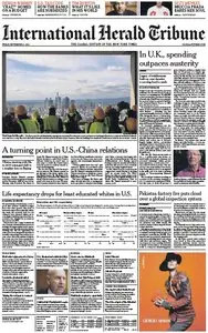 International Herald Tribune from Friday, 21. September 2012