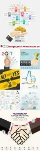 Vectors - Infographics with Hands 10