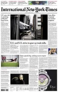 International New York Times - Tuesday 15 July 2014