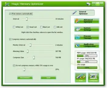 Magic Memory Optimizer 8.1.1.0271