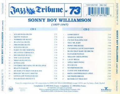 Sonny Boy Williamson I  - Rare "Sonny Boy" 1937-1947, (Jazz Tribune N°73) (1995)
