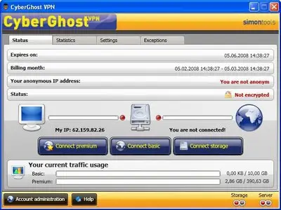 CyberGhost VPN 1.1