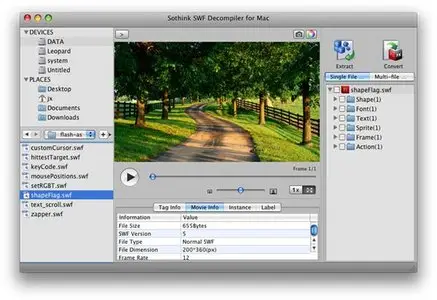 Sothink SWF Decompiler 6.3 (Mac Os X)