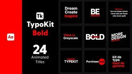 Typo Kit Bold Titles for After Effects 44479887