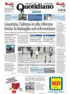 Quotidiano di Puglia Lecce - 31 Ottobre 2025