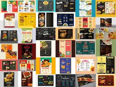 Modern Restaurant & Coffee Shop Menus - Vector Design Templates Collection